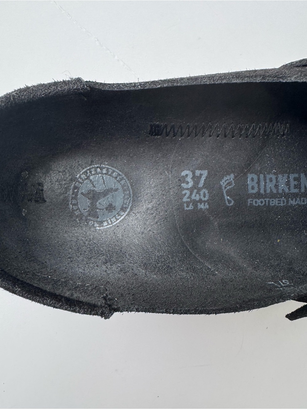 Birkenstock Buckley Moccasin Clog Slide in Black Suede | 37 (6) - Picture 8 of 10